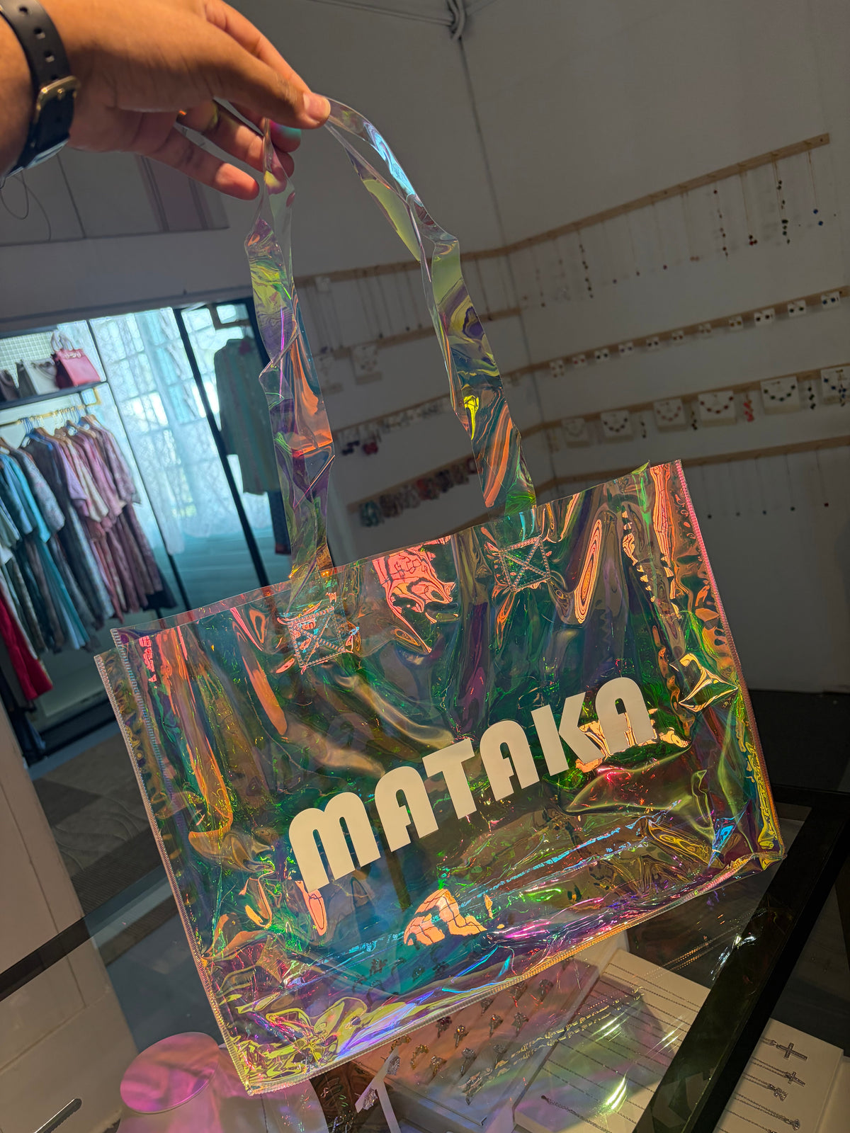 Mataka Holographic Tote Bag