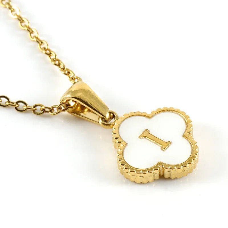 Clover Initial necklaces