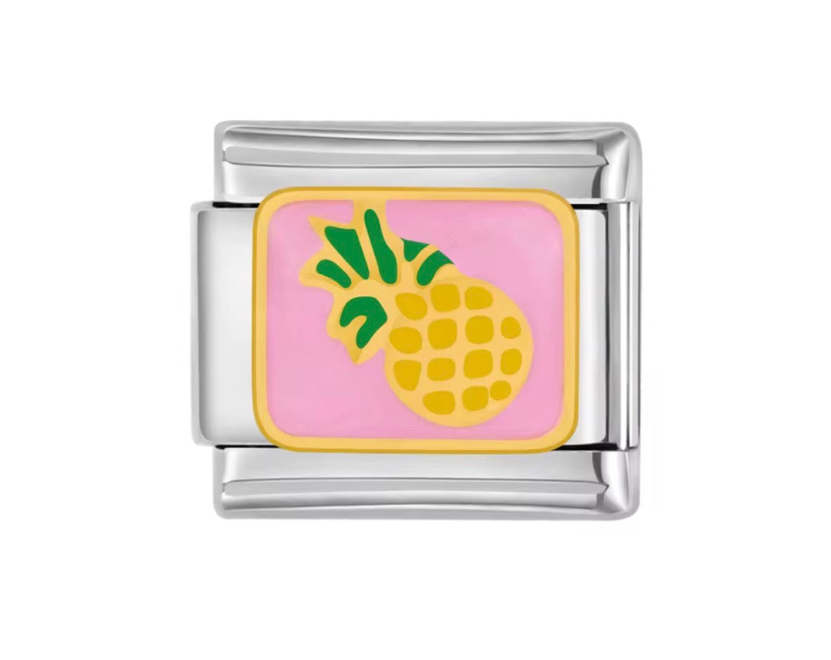 Pineapple Stainless Steel Italian Charm