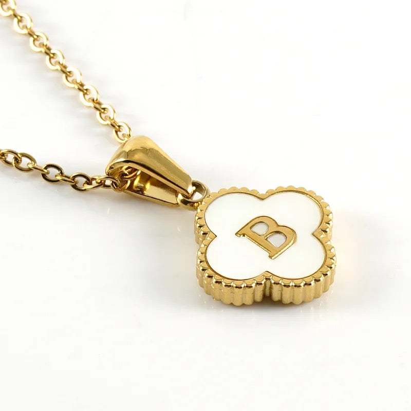 Clover Initial necklaces