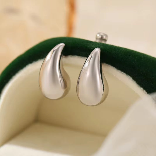 Silver Teardrop Earrings (Sterling Silver)
