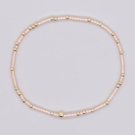 Beaded Bracelet - Beige