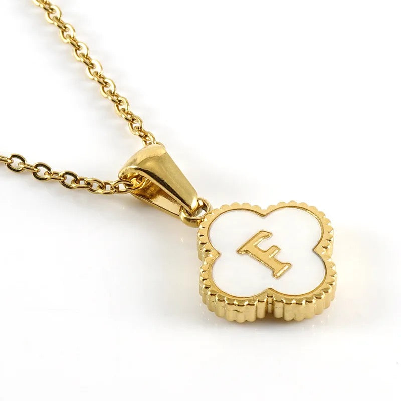 Clover Initial necklaces