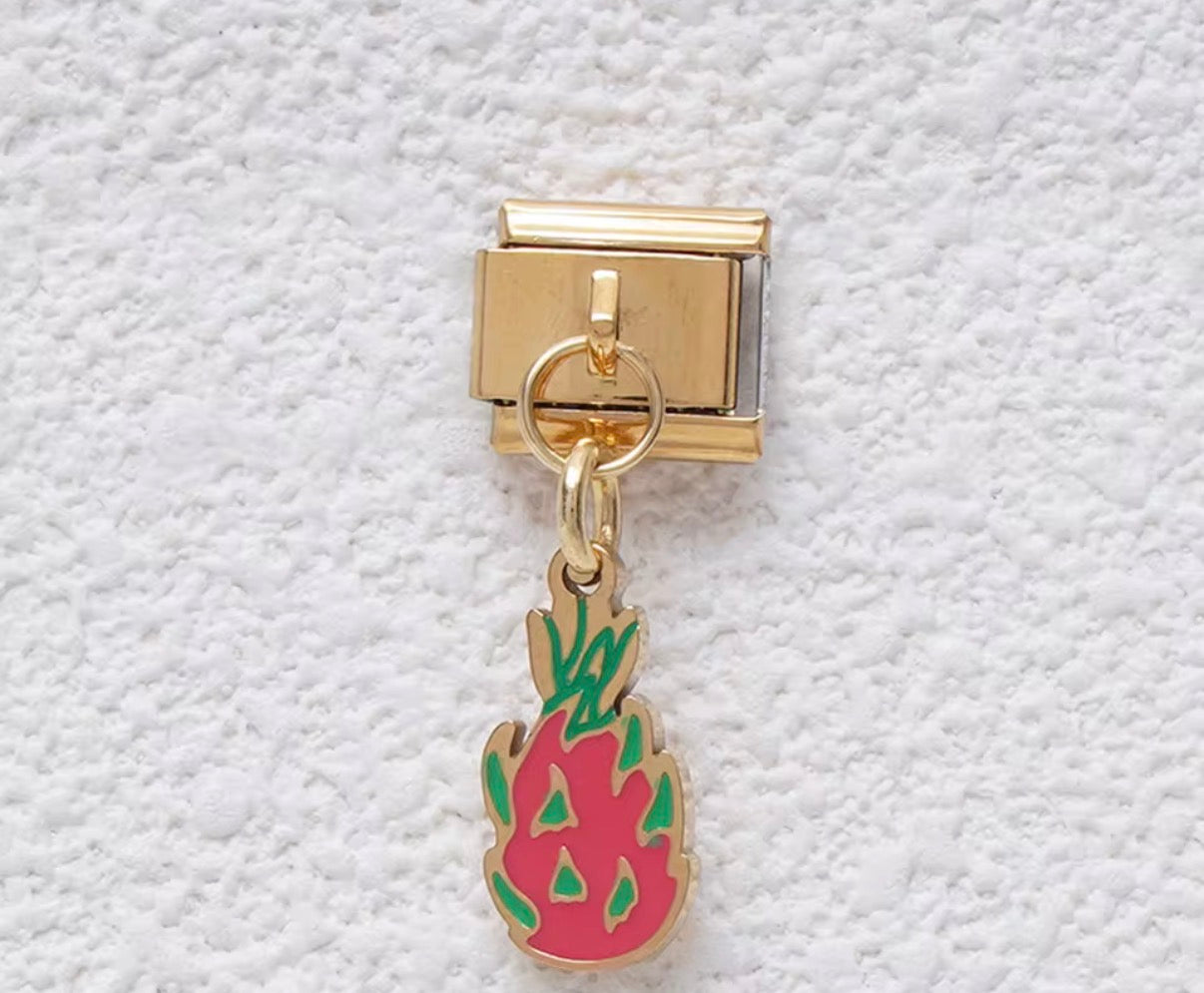Italian Bracelet Charm- Dragon Fruit