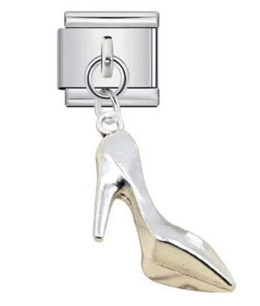 Italian Bracelet Charm - Silver Heels