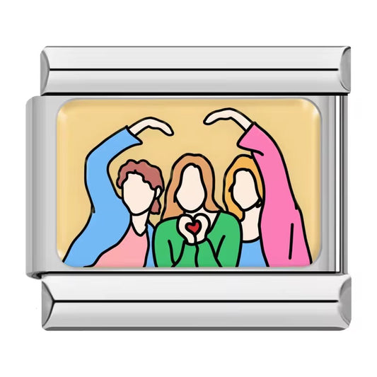 Italian Bracelet Charms - Friends Love