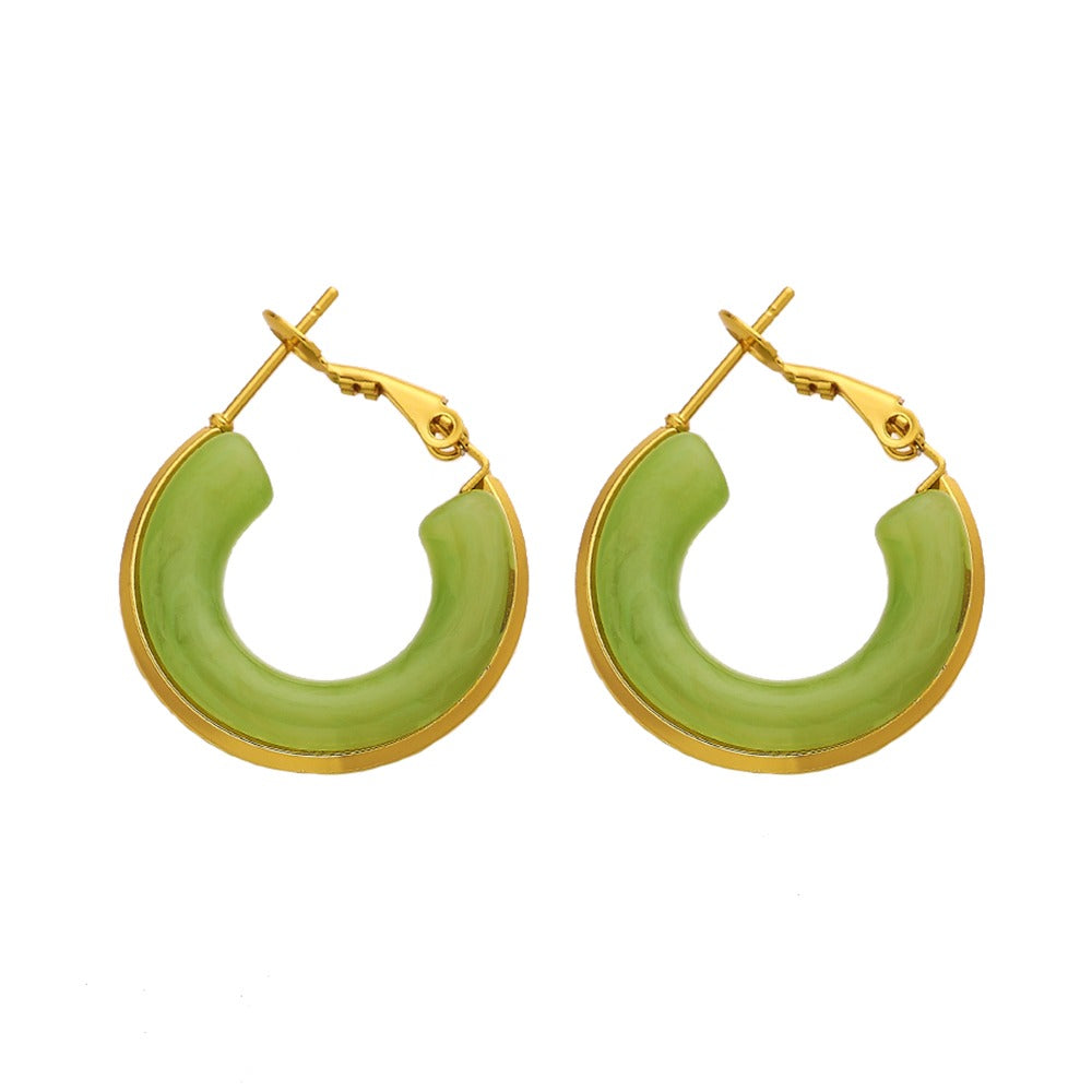 Resin Hoops - Green