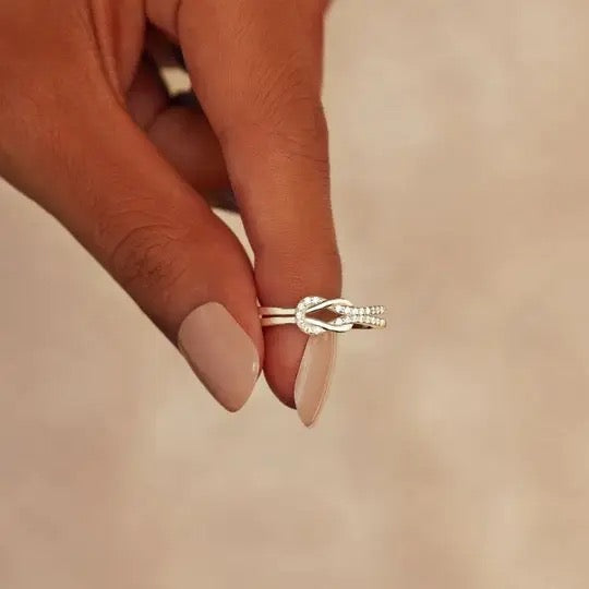 Dainty Silver Friendship Ring - Pinky Promise