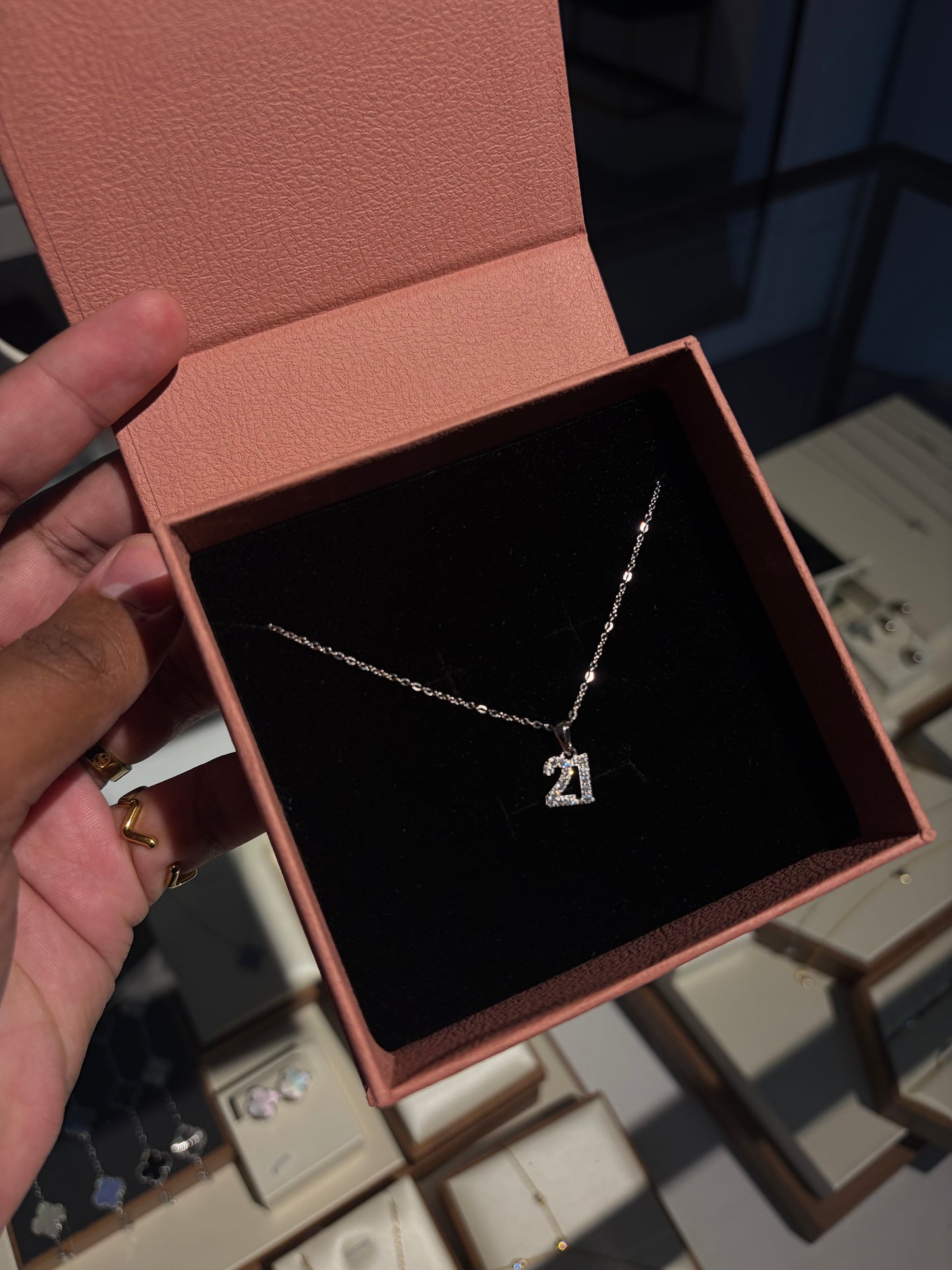 Twenty-One Sterling Silver Necklace
