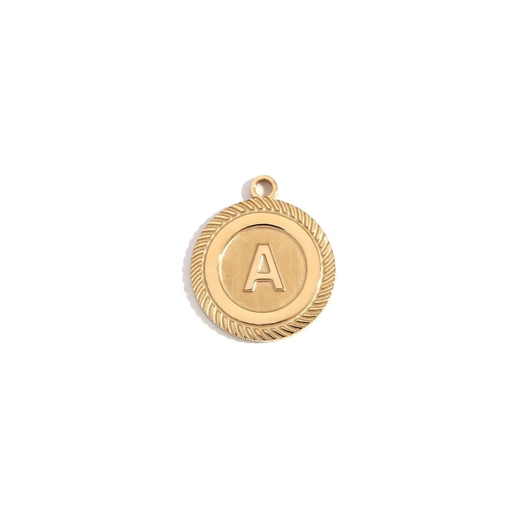 Round Letter Necklace - A to Z