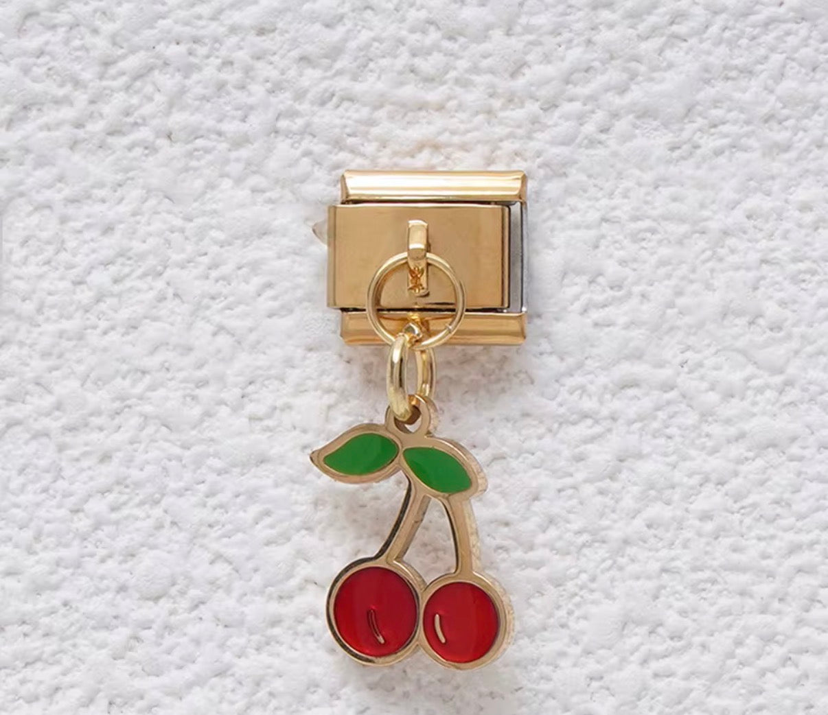 Italian Bracelet Charm- Cherry