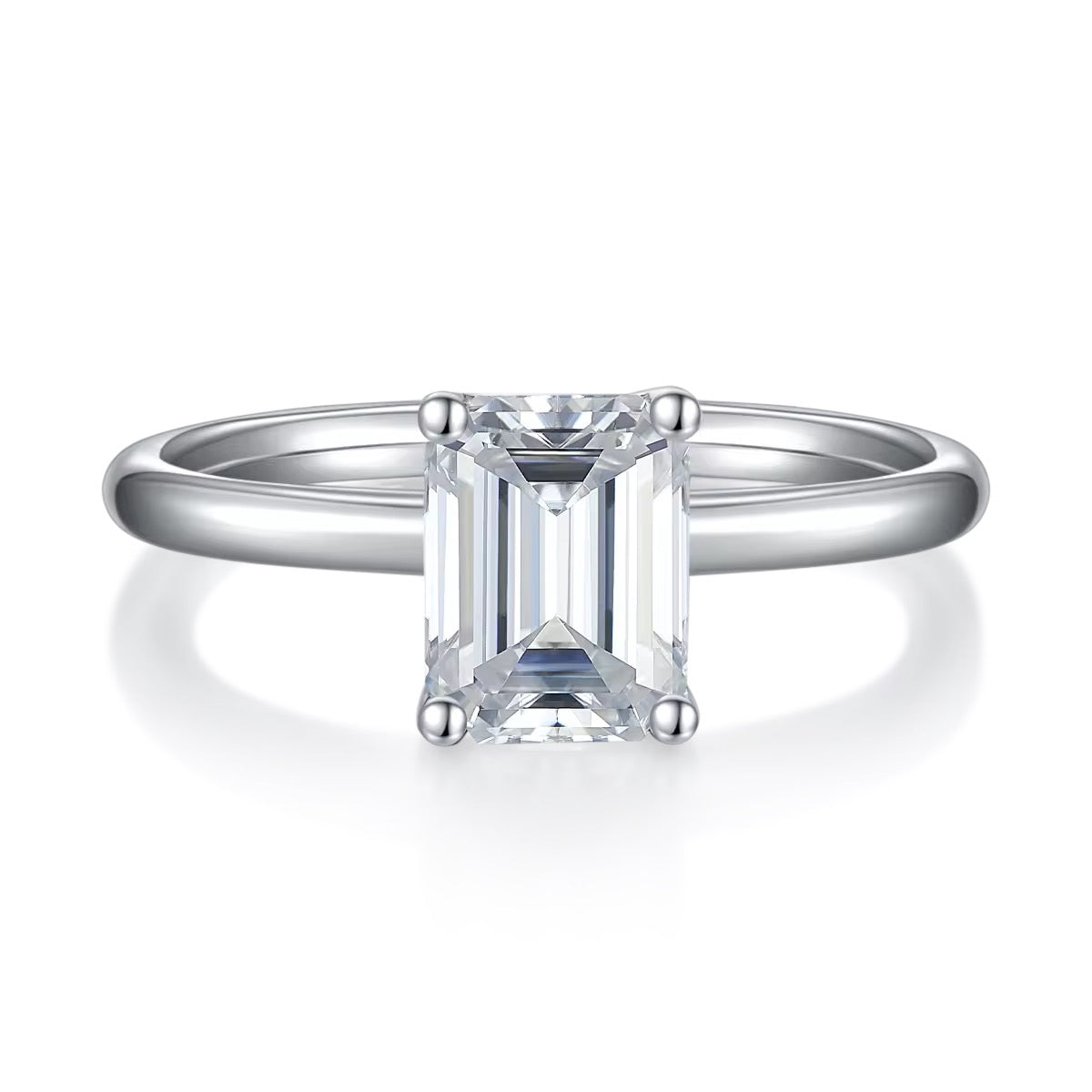 Soleil Solitaire Silver Ring