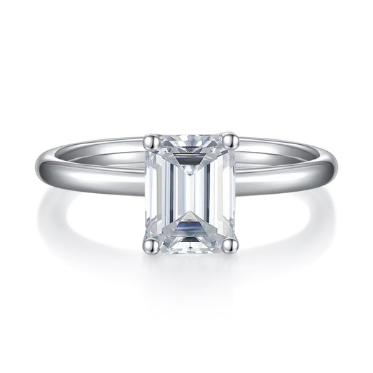Soleil Solitaire Silver Ring