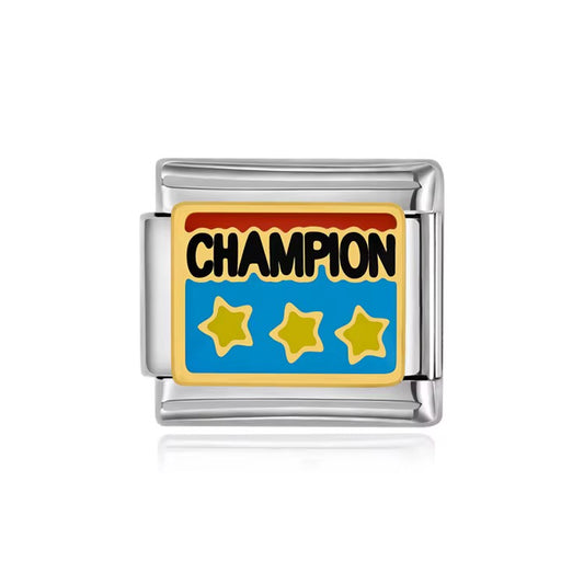 Champion Stainless Steel Italian Charm