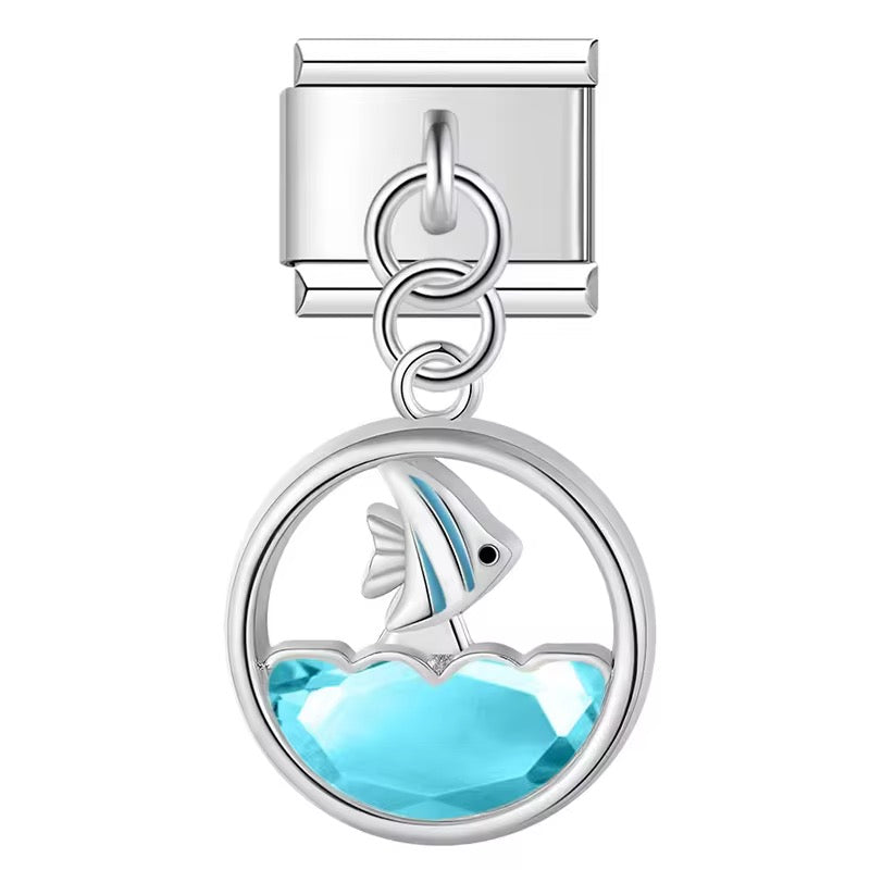 Italian Bracelet Charm - Lagoon Fish