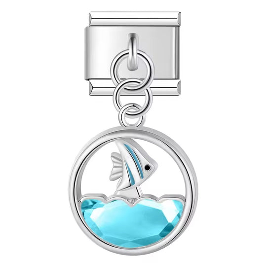 Italian Bracelet Charm - Lagoon Fish