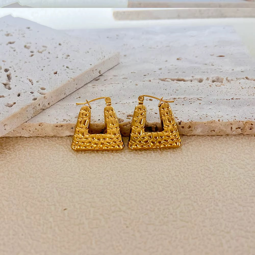Hammered Luxe Hoops