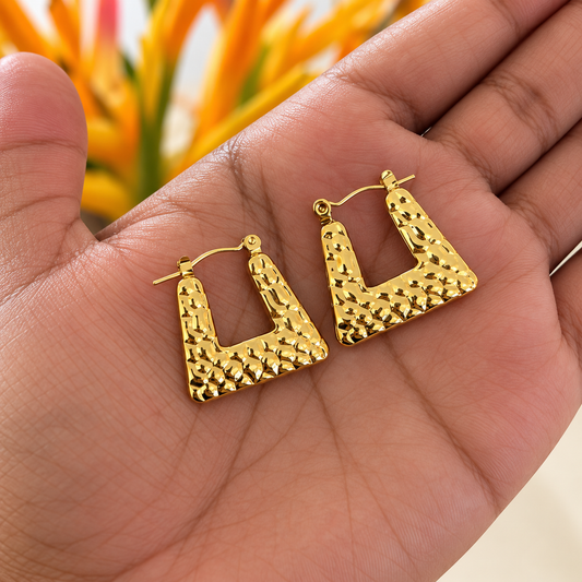 Hammered Luxe Hoops