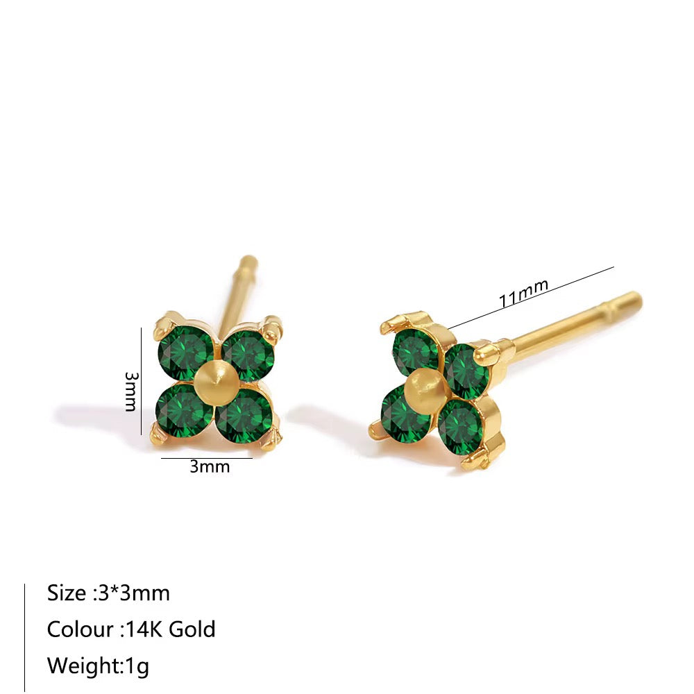 Stellar Flower Earrings (Birthstone)