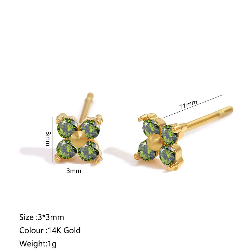 Stellar Flower Earrings (Birthstone)