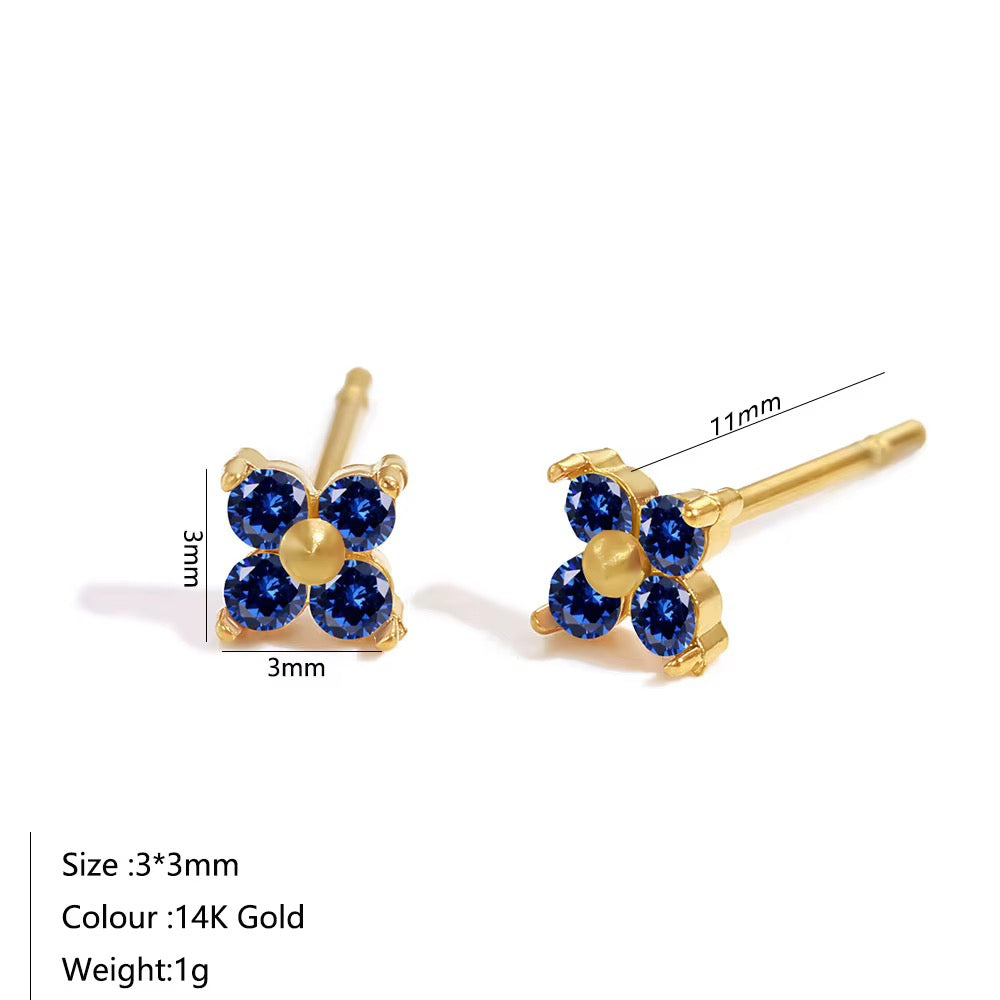 Stellar Flower Earrings (Birthstone)