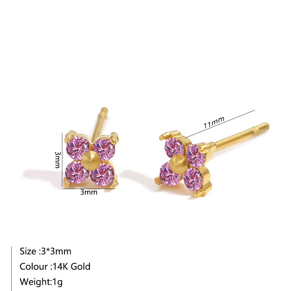 Stellar Flower Earrings (Birthstone)